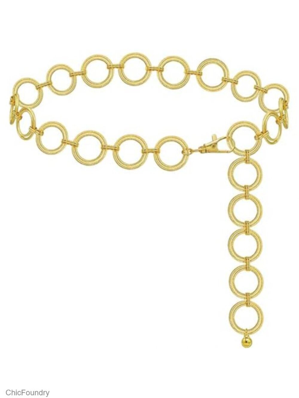O-Ring Chain Belt Waist Links Women Belt Metal Link